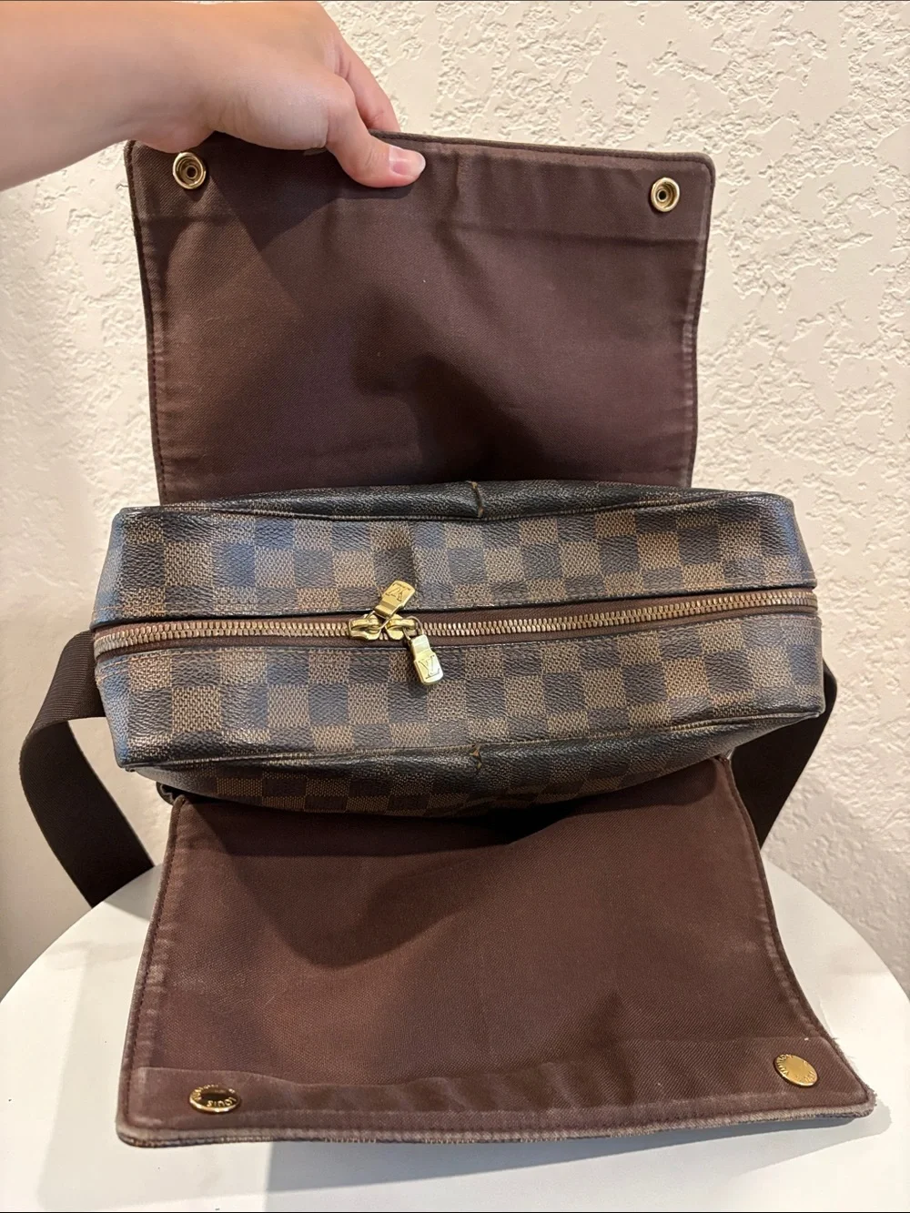 Louis Vuitton LV Crossbody bag  Naviglio Brown Damier